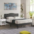 thumbnail image 2 of VECELO 3-Piece Bedroom Sets Upholstered Bed Frame and 2 Nightstand, 2 of 9