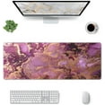 thumbnail image 5 of Wpshijia Mouse Pad Purple Pink Gold Luxury Abstract Marble Texture Gaming Mouse Pad,XXL Large Mouse Pad,Desk Mat with Non Slip Rubber Base,Desk Mat for Keyboard and Mouse 11.8 X 31.5“ Mousepad, 5 of 7