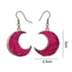 thumbnail image 3 of Pendientes de luna, pendientes sencillos y de moda, rosa rojo, 3 of 5