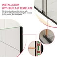 thumbnail image 5 of 56-60" W x 72" H Semi-Frameless Sliding Shower Door, 5/16" Tempered Glass, Matte Black, Cut-to-Fit, 5 of 18