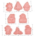 thumbnail image 3 of Christmas Cookie Cutters, Holiday Baking Mold Set with Santa Snowman Reindeer Gingerbread and Tree Designs, Embossing Press Tools for Cookies Fondant Pastry Crafts and Festive Parties, 3 of 9