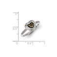 thumbnail image 5 of White Sterling Silver Ring Band Themed Diamond Champagne, 5 of 6