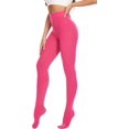 thumbnail image 4 of HSHDLDF Women's 80 Denier Tights Soft Opaque Solid Color Footed Pantyhose, 4 of 7