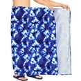 thumbnail image 3 of LA LEELA Men's Pareo Swim Trunk Swimwear Sarong Beach Wrap One Size Cobalt, Stripe Summer Vacation Party, 3 of 4