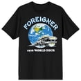 thumbnail image 6 of Foreigner 1978 World Tour Crew Neck Short Sleeve Men's Black T-shirt-Large, 6 of 7