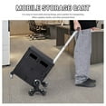 thumbnail image 7 of BENESKY Folding Utility Cart Stair Climber Wheeled, Collapsible Rolling Crate with Lid, Telescoping Handle, Hand Cart for Teacher Shopping Moving Grocery, Black, 7 of 7