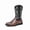 Brown, variant on Men's Snake Print Western Cowboy Boots with Snakeskin Print & Embroidered Shaft – Stylish Pull-On Riding Boots Non-Slip Square Toe Country Boots