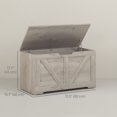 thumbnail image 3 of HOMCOM Storage Chest for Living Room, Wooden Box, 31.5"W, Grey, 3 of 10