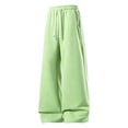 thumbnail image 2 of Men's Wide Leg Sweatpants Drawstring Elastic Waist Baggy Casual Loose Straight Leg Solid Color Lounge Pants with Pockets, 2 of 4