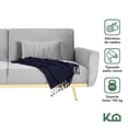 thumbnail image 2 of Sofá Cama Reclinable Para 3 Personas Poliéster Tipo Terciopelo Kingshouse gris 5, 2 of 8