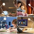 thumbnail image 5 of LED Desk Lamp, 1200LM for Home Office, Fully Dimmable Bedside Reading Lamp with USB C + A Charging Ports, 5 Colors, 12W Gooseneck Lamp, Metal Small Table Lamps for Bedroom Living Room White, 5 of 5