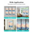 thumbnail image 6 of Window Privacy Film Ocean Sunset Stained Glass Window Film Decorative Sun Block Window Cover Purple Blue Seagull Modern Oil Painting Window Clings Static Adhesive Sticker for Bathroom 29.5"x118", 6 of 7