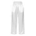 thumbnail image 4 of hotojiny Satin Pants for Women Summer Casual Ankle Length Beach Trousers Comfy Elastic Waist Silk Work Outfits with Pockets, 4 of 6