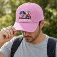 thumbnail image 7 of JULMCOMO 9/11 25th Anniversary Washed Cotton Baseball Cap We Will Never Forget Remember Patriotic Hat American Flag 2001‑2026 Hat for Men Women Pink, 7 of 7