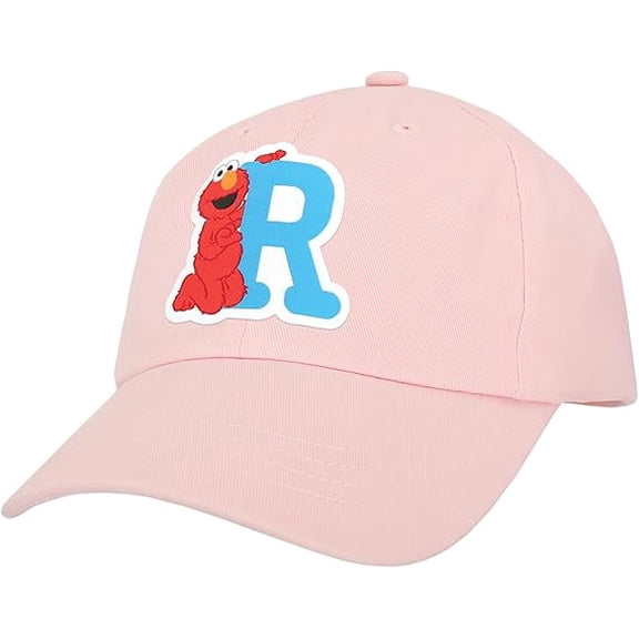 Sesame Street Elmo & Abby Kids Toddler Cap with Initial, Toddler Boys Hat, Youth Girl Baseball Cap, Cute Toddler Baseball Cap