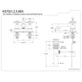 thumbnail image 3 of Kingston Brass KS7002BX 4 in. Centerset Bathroom Faucet, Polished Brass, 3 of 3