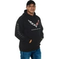 thumbnail image 4 of JH DESIGN GROUP Men's Chevy Corvette Pullover Hoodie with American Flag Sticker, 4 of 9