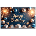 thumbnail image 2 of Decorative Design Birthday Party Banner Colorful Theme Happy Birthday Banner Confetti Design Party Backdrop for Birthday Party Indoor Decoration Party Celebration, 2 of 8