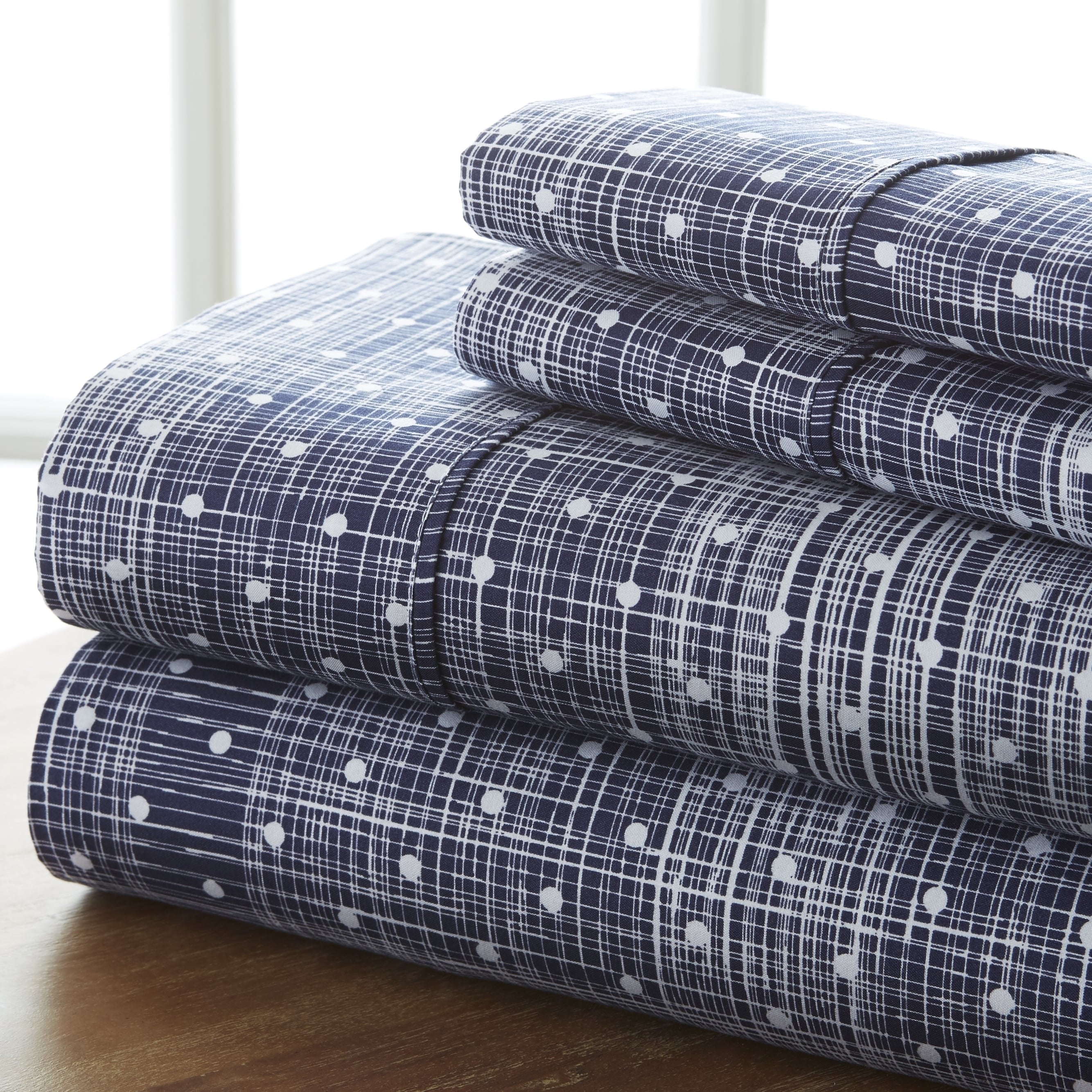 Home Collection Merit Linens 4-piece Premium Polka Dot Pattern Bed Sheet Set - image 5 of 5
