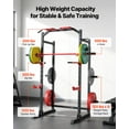 thumbnail image 3 of VEVOR Power Cage Power Rack, Multifunctional Barbell Squat Rack with Adjustable Height, Home Gym Strength Training Workout Equipment with J-Hooks & More Fitness Attachment for Bench Press Pull-Up Dips, 3 of 9