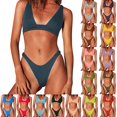 thumbnail image 3 of Sngxgn Women's High Waisted Bikini Sets High Cut Bathing Suits Two Piece Cut Out Swimsuits(A,S), 3 of 7