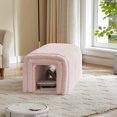 thumbnail image 6 of ZephyPaws Cat Ottoman,Storage Bench,Corduroy Bench Cat's nest to Hide for The Living Room,Entryway and Bedroom (Pink), 6 of 6