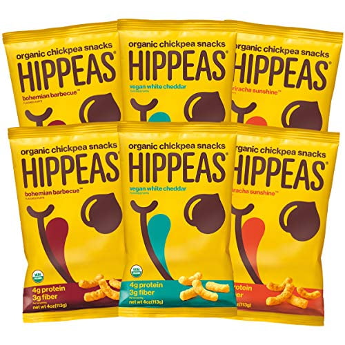 HIPPEAS Organic Chickpea Puffs + Variety Pack 4 ounce, 6 count