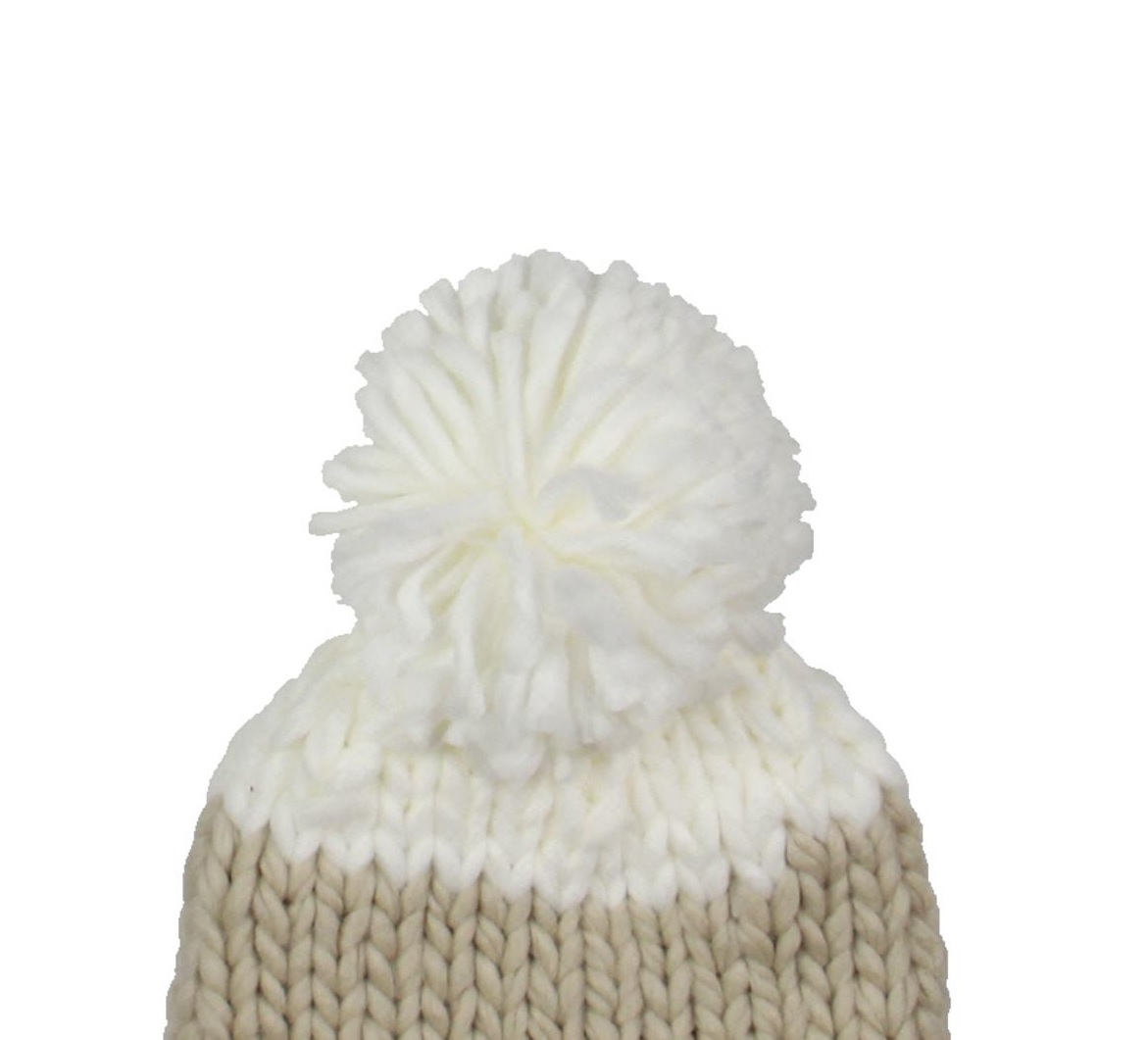 Free People Womens Cozy Up Pom Cold Weather Beanie Hat Ivory O/S - image 2 of 3