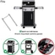 thumbnail image 3 of Riwesomey Quemador de parrilla duradero de acero inoxidable 304 para quemador de acero inoxidable Weber Spirit Performance 304 Artesanía, 3 of 6