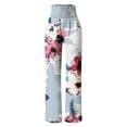 thumbnail image 5 of Lilgiuy Women Casual Printing Pockets Elastic Waist Comfortable Straight Loose Pants Alt Clothing Alternative Clothing, 5 of 5