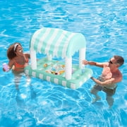 Funsicle Sip & Float, 4ft Inflatable Pool Bar, Floating Cooler & Cup Holders, Age 14 & up