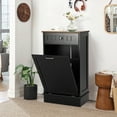 thumbnail image 2 of KIGOTY 10 Gallon Tilt-out Trash Cabinet, Pet-Proof Recycling Storage Cabinet for Kitchen ,Black, 2 of 8