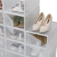 thumbnail image 3 of Shoe Storage Boxes 18 Pack Clear Plastic Stackable - White, 3 of 9