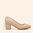thumbnail image 2 of DREAM PAIRS Women's Pumps Low Chunky Block Heel Dress Shoes Closed Round Toe Comfortable Heels, 2 of 6