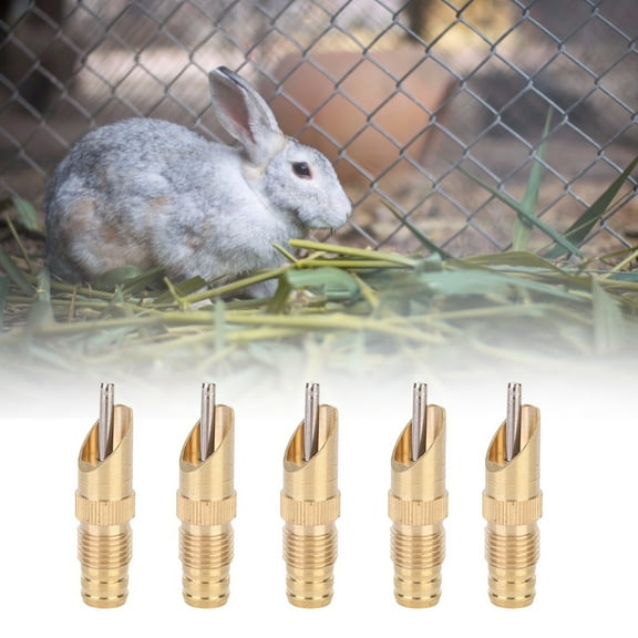 10Pcs Automatic Fox Rabbit Drinker Nipple Waterer Drinking Water Tool Cage Accessories