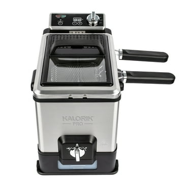 Kalorik® Pro 4.2 Quart Triple-Basket Deep Fryer with Oil Filtration