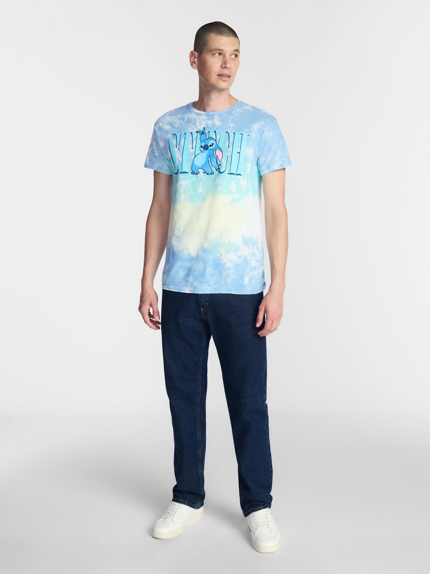 Disney Lilo and Stitch Men's and Big Men's Tie Dye Tee, Sizes S-3XL