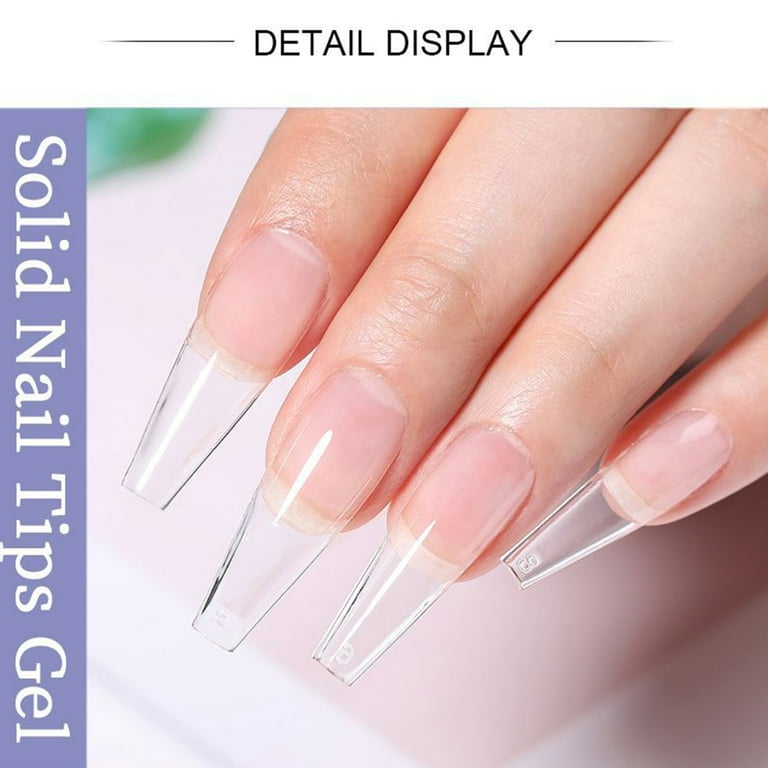 New Solid Adhesive Gel for False Nails Patch Nail Glue Nail Gel No Hurt Solid  Adhesive Gel UV Sticky Transparent Drill Patch Tool