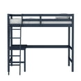 thumbnail image 4 of Hillsdale Furniture Caspian Wood Study Twin Loft Bed with Desk, Navy, 4 of 6