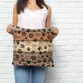 thumbnail image 2 of Brown Beige Pillow Covers 20x20 Inch Decorative Throw Pillow Cover, Rustic Farmhouse Dog Paw Vintage Sofa Pillowcases Accent Cushion Case Home Decor Bedroom Living Room, 2 of 6