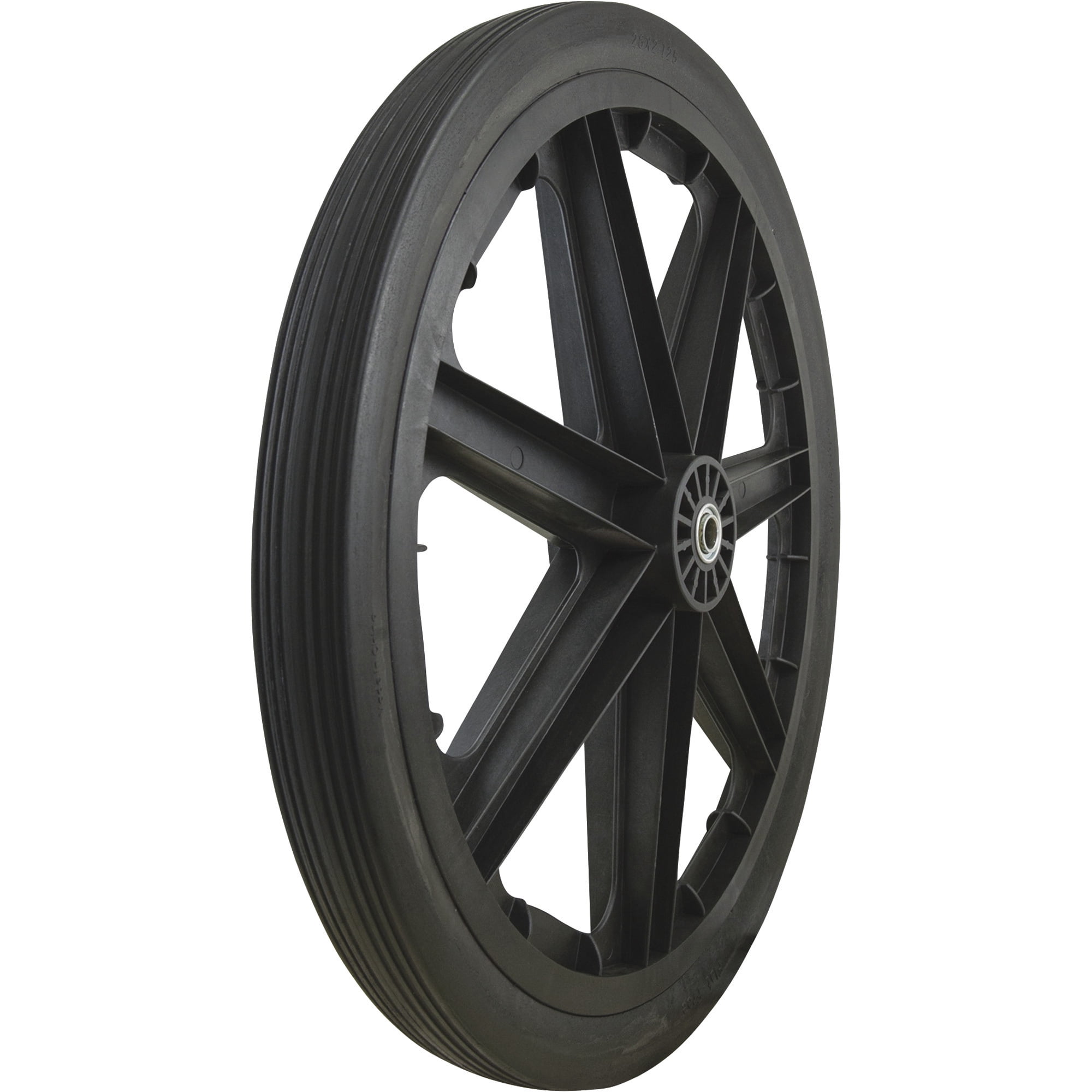 Marathon Tires Flat-Free Tire on Plastic Spoke Rim, 3/4in. Bore, 26 x 2.125in.