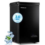 DEMULLER Chest Freezer 2.4 ft³ Deep Freezer with Two Baskets Top Open Door Freezer Black