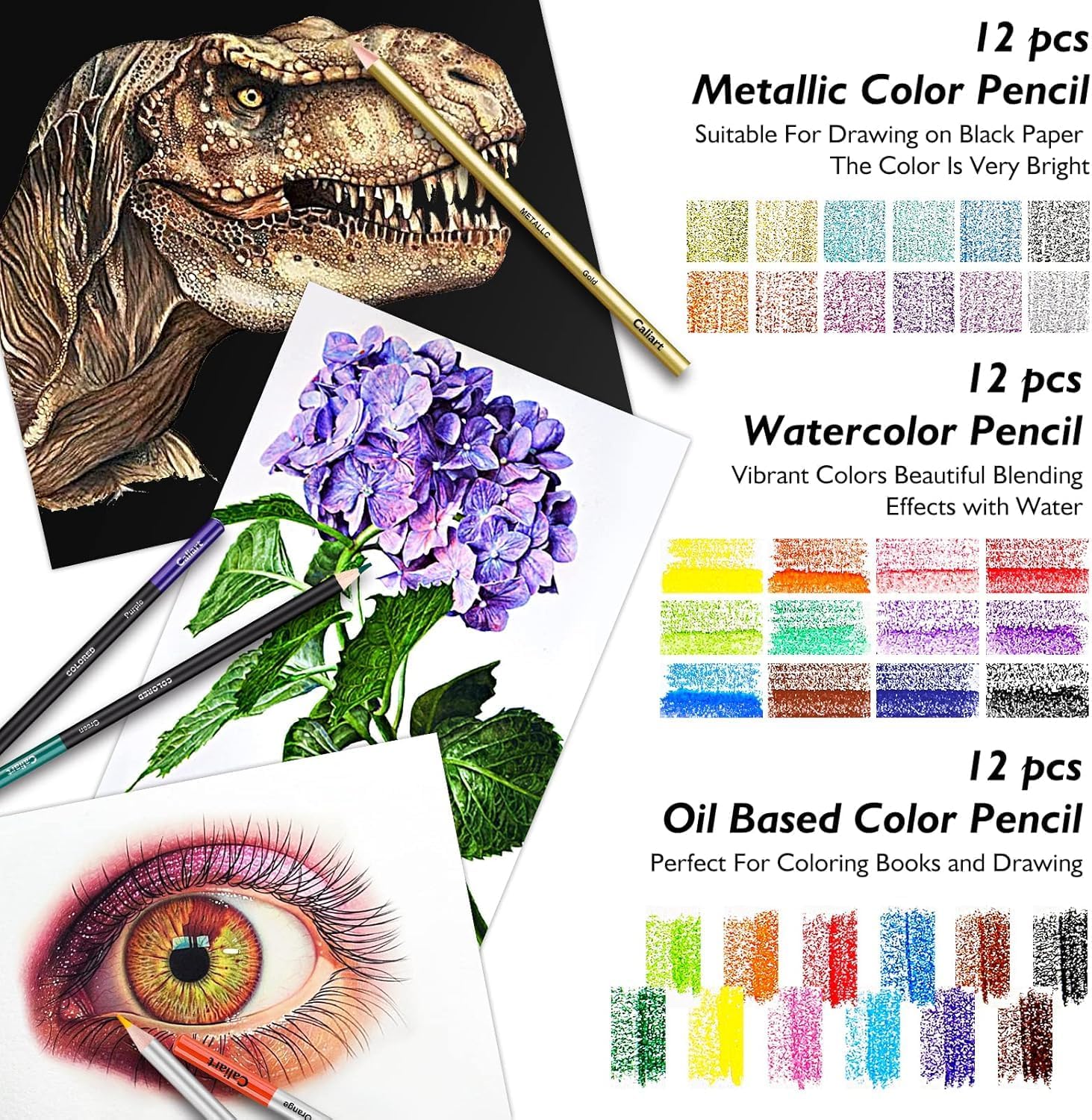 176PCS Art Supplies Sketching Kit with 100 Sheets 3-Color Sketch Book, Graphite Colored Charcoal Watercolor & Metallic Pencils, Drawing Supplies Set for Artists Adults Beginners