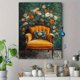 thumbnail image 4 of Qisvanset 12x16 Inch Vintage Antique Chair Canvas Wall Art, Green Gold Tone Furniture Art Elegant Living Room Decor, 4 of 8