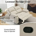 thumbnail image 5 of Ergonomic Reclining Couch Sleeper Sofa Set – Ultra-Comfort Leather Loveseat & Recliner for Living Room & Home Theater Seating (Loveseat + Recliner, Beige), 5 of 6