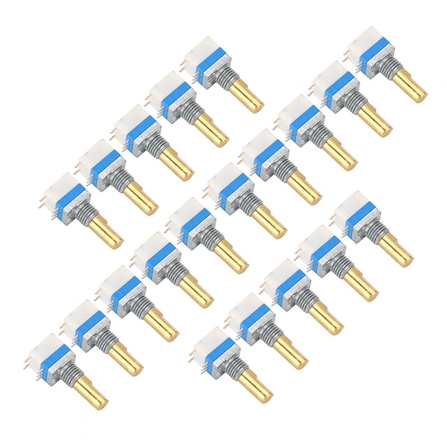 M Buder Interruptor de Volumen de Aleación de Aluminio de 15mm para Walkie Talkie Compatible con UV5R BF-888S TK3107 (Paquete de 20 Piezas, 10.00 cm / 4.00 cm)