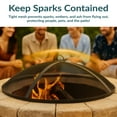 thumbnail image 3 of Sunnydaze 36" Round Steel Mesh Heavy-Duty Fire Pit Spark Screen with Handle, 3 of 11