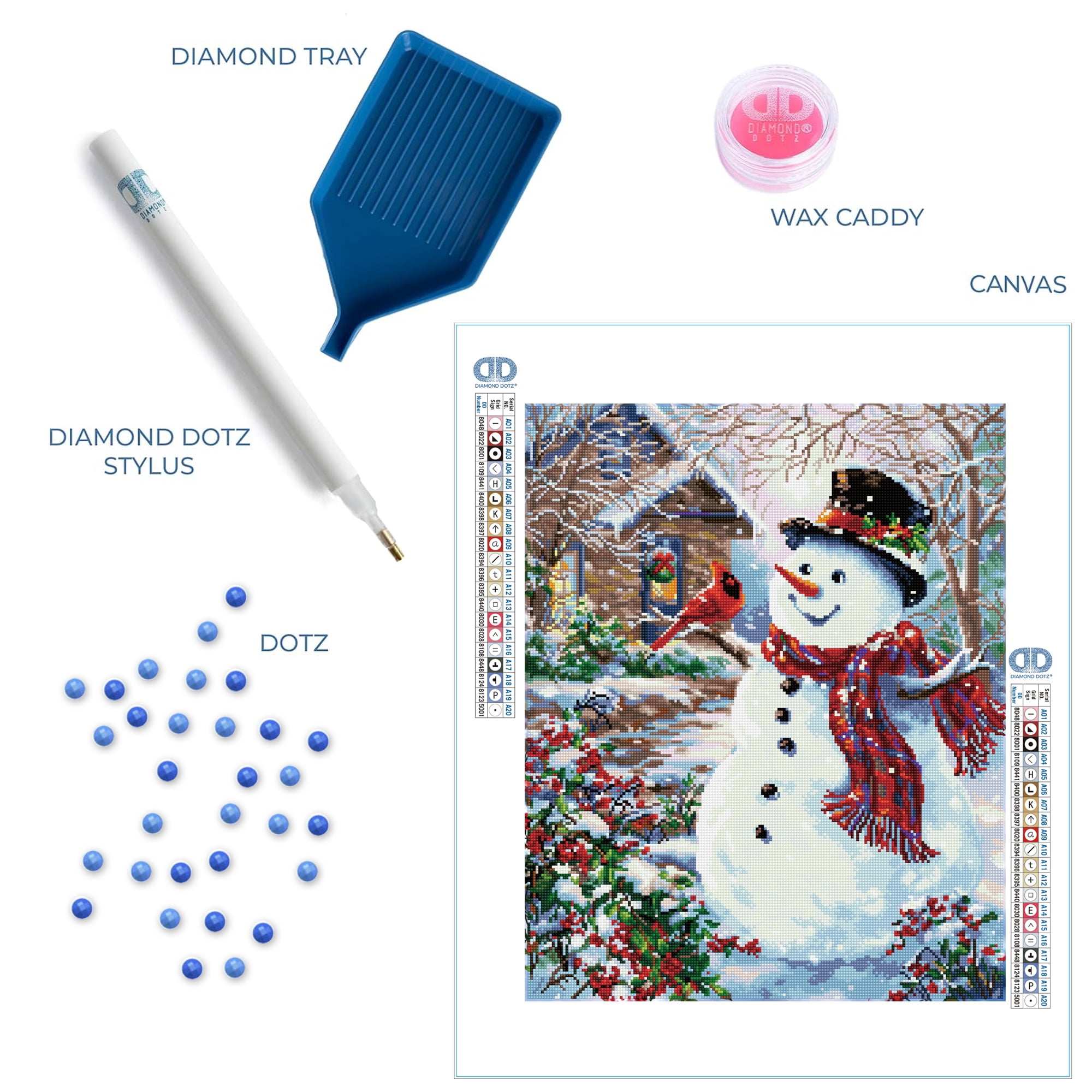 Diamond Dotz® Snowman & Feathered Friend Diamond Painting