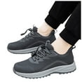 thumbnail image 5 of Womens Sneakers Nonslip Thick Sole Slip on Walking Shoes Adjustable Strappy Woven Mesh Breathable Workout Gym Athletic Shoes Gray Size 7.5, 5 of 6