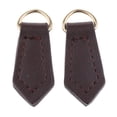 thumbnail image 2 of MERIGLARE 2/set Leather Zipper Zip Pull Tabs Replacement Handbag Jacket Zip Puller Coffee, 2 of 9